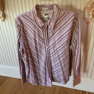 Striped Button-Front Shirt